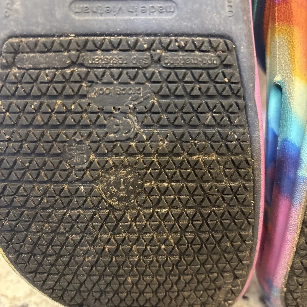 Crocs Tie‎ Dye Rainbow Bistro Graphic Clogs Sandals Colorful Mens 7 Womens 9 US